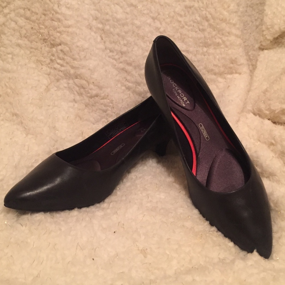 Rockport black high heels. Trutech total motion.